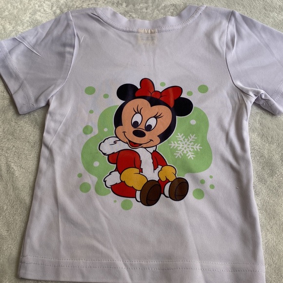 Micky and Minie Mouse Christmas White Shirt - Picture 6 of 10